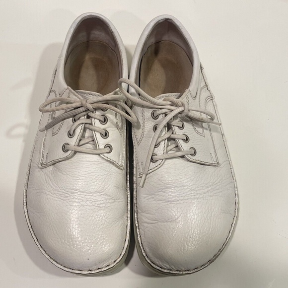 BIRKENSTOCK White Leather Lace-up Shoes Oxfords Casual Germany Men\'s Sz 44 US 11 main image 4